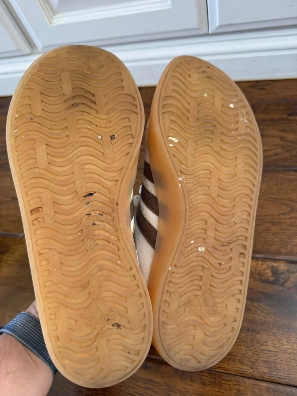 Adidas Men's Suede Sneakers Beige Brown Size 7 - Picture 5 of 7